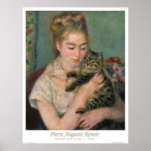 Woman with a Cat Poster