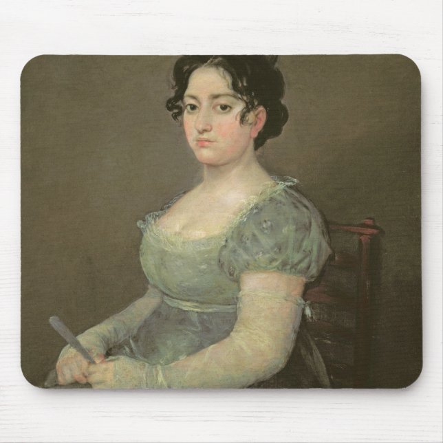 Woman with a Fan, c.1805-06 (oil on canvas) Mouse Mat (Front)