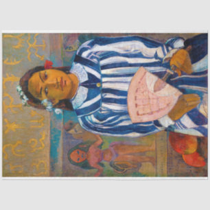 Woman with A Fan, Gauguin Tissue Paper