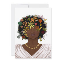 Woman with a Flowered Afro