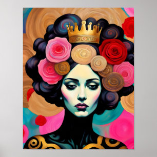 Woman With a Gold Crown Poster