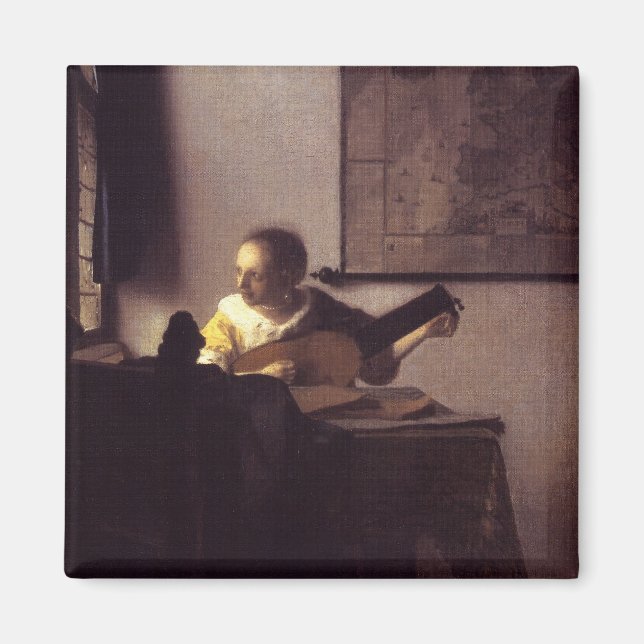 Woman with a Lute Magnet (Front)