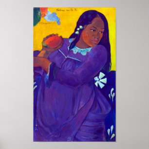 Woman with a Mango, Gauguin Poster