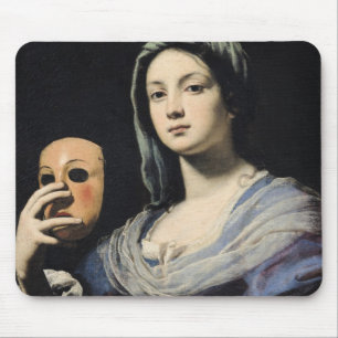 Woman with a Mask 2 Mouse Mat