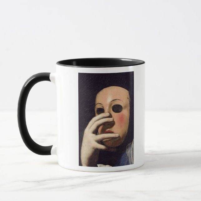 Woman with a Mask Mug (Left)