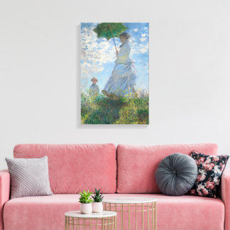 Woman with a Parasol by Claude Monet Canvas Print