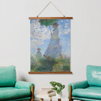 Woman with a Parasol by Claude Monet Hanging Tapestry