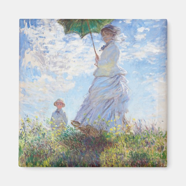 Woman with a Parasol by Claude Monet Magnet (Front)