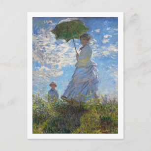 Woman with a Parasol by Claude Monet Postcard