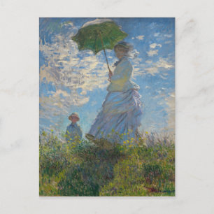 Woman with a Parasol by Claude Monet Postcard