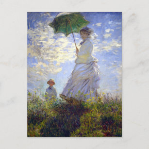 Woman with a Parasol by Claude Monet Postcard