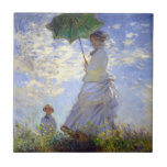 Woman with a Parasol by Claude Monet Tile<br><div class="desc">Please visit my store for more interesting design and more colour choice. =>     zazzle.com/iwheels*</div>