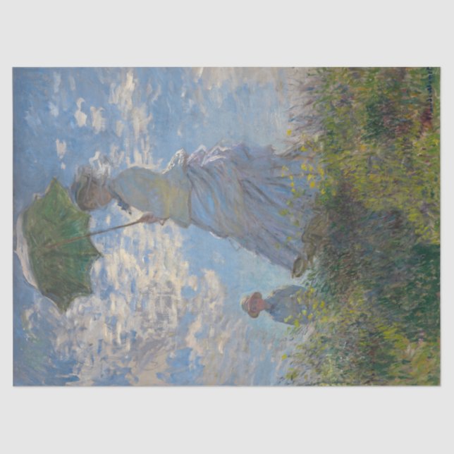 Woman with a Parasol by Claude Monet Tissue Paper (Front)