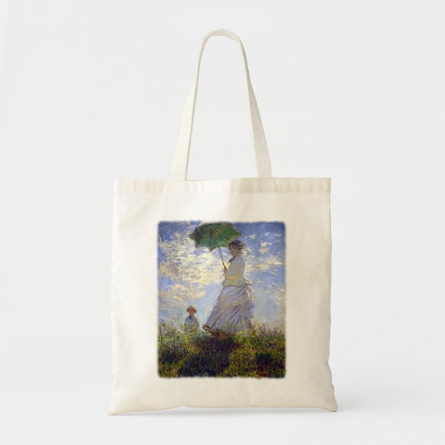 Woman with a Parasol by Claude Monet Tote Bag (Front)