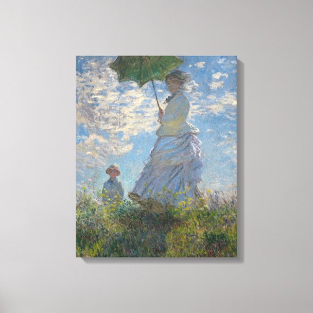 Woman With a Parasol Canvas Print (Front)
