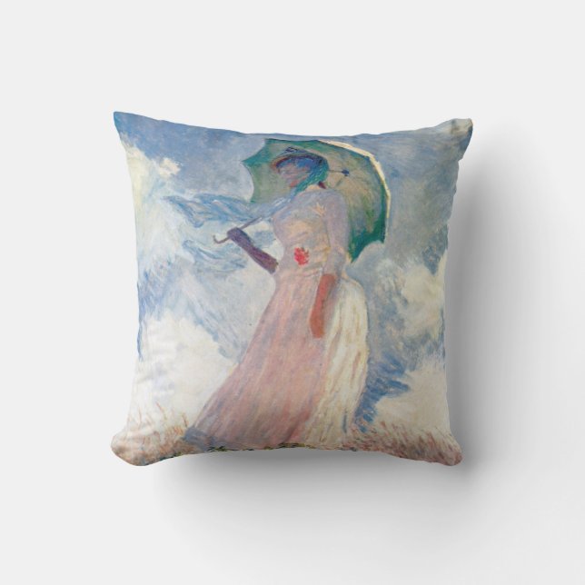 Woman with a Parasol, Claude Monet, 1886 Cushion (Front)