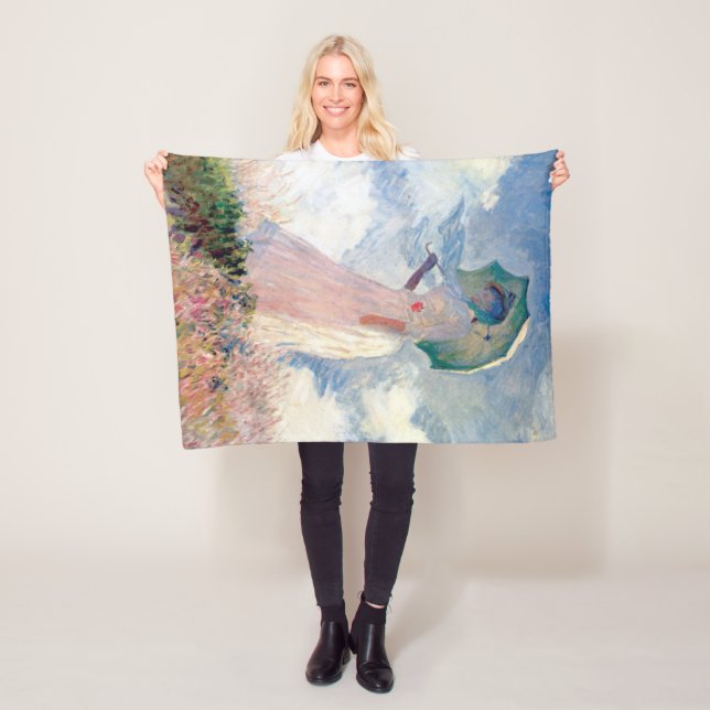 Woman with a Parasol, Claude Monet, 1886 Fleece Blanket (In Situ)