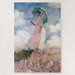 Woman with a Parasol, Claude Monet, 1886 Jigsaw Puzzle<br><div class="desc">Oscar-Claude Monet (14 November 1840 – 5 December 1926) was a French painter, a founder of French Impressionist painting and the most consistent and prolific practitioner of the movement's philosophy of expressing one's perceptions before nature, especially as applied to plein air landscape painting. The term ""Impressionism"" is derived from the...</div>