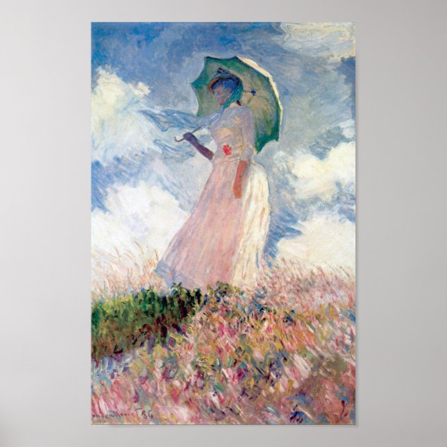 Woman with a Parasol, Claude Monet, 1886 Poster (Front)