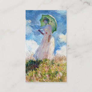 Woman with a Parasol Claude Monet art Business Card