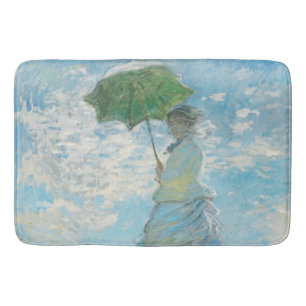 Woman with a Parasol Claude Monet Bath Mat
