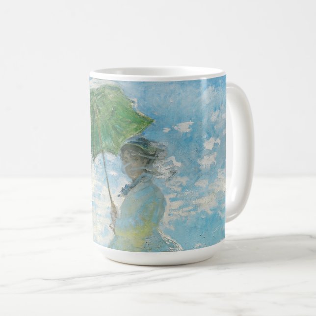 Woman with a Parasol  Claude Monet    Coffee Mug (Front Right)