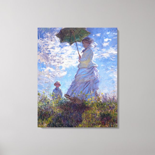 Woman with a Parasol Claude Monet Fine Art Canvas Print (Front)