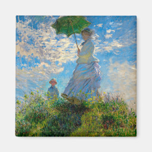 Woman with a Parasol Claude Monet Impressionist Magnet