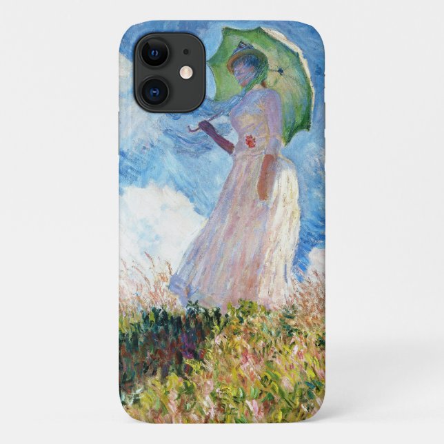 Woman with a Parasol  Claude Monet lady painting Case-Mate iPhone Case (Back)