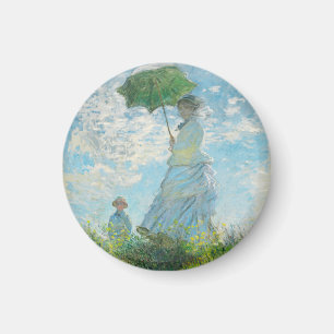 Woman with a Parasol Claude Monet Magnet