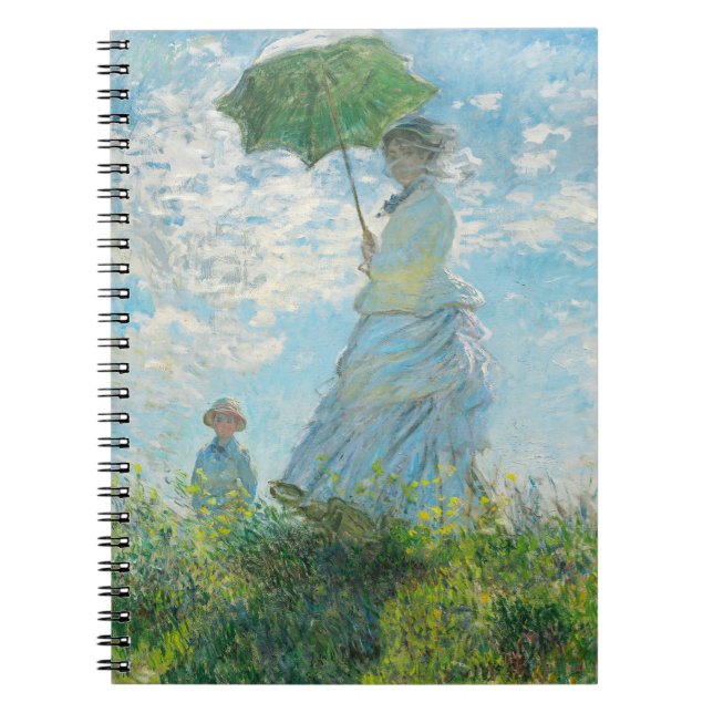 Woman with a Parasol  Claude Monet    Notebook (Front)