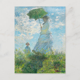Woman with a Parasol Claude Monet Postcard