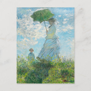 Woman with a Parasol  Claude Monet  Postcard