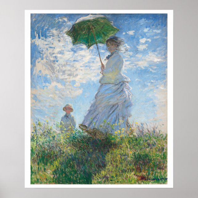 "WOMAN WITH A PARASOL" CLAUDE MONET POSTER (Front)
