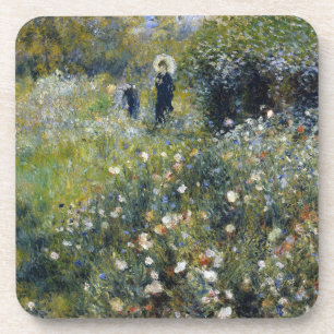 Woman with a Parasol in a Garden by Auguste Renoir Coaster