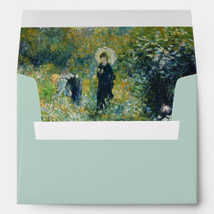 Woman with a Parasol in a Garden by Auguste Renoir Envelope