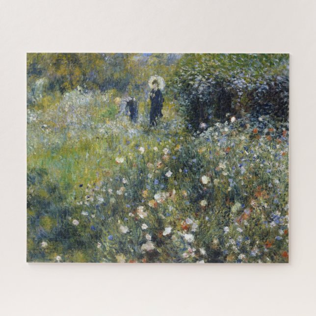 Woman with a Parasol in a Garden by Auguste Renoir Jigsaw Puzzle (Horizontal)