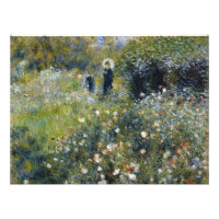 Woman with a Parasol in a Garden by Auguste Renoir