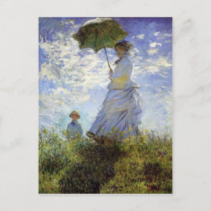 Woman with a Parasol in detail postcard