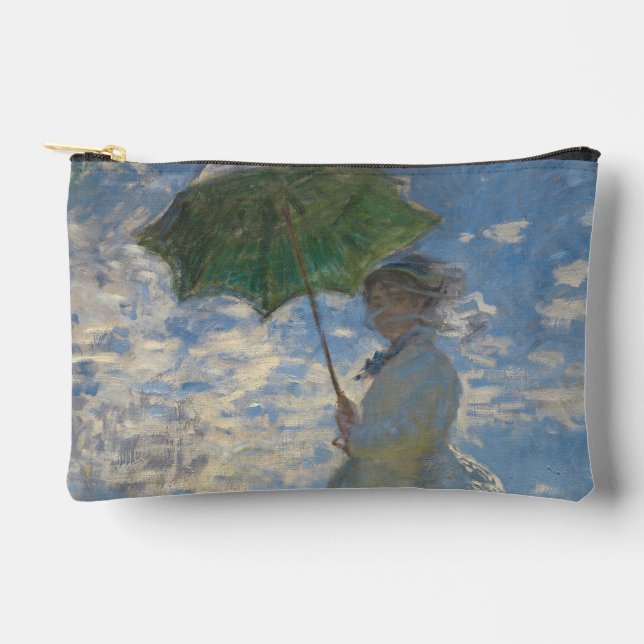 Woman with a Parasol - Madame Monet and Her Son Accessory Pouch (Front)