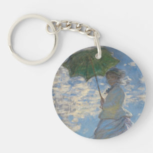 Woman with a Parasol - Madame Monet and Her Son Key Ring