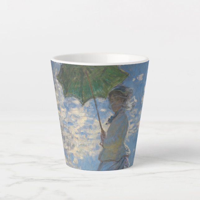 Woman with a Parasol - Madame Monet and Her Son Latte Mug (Front)