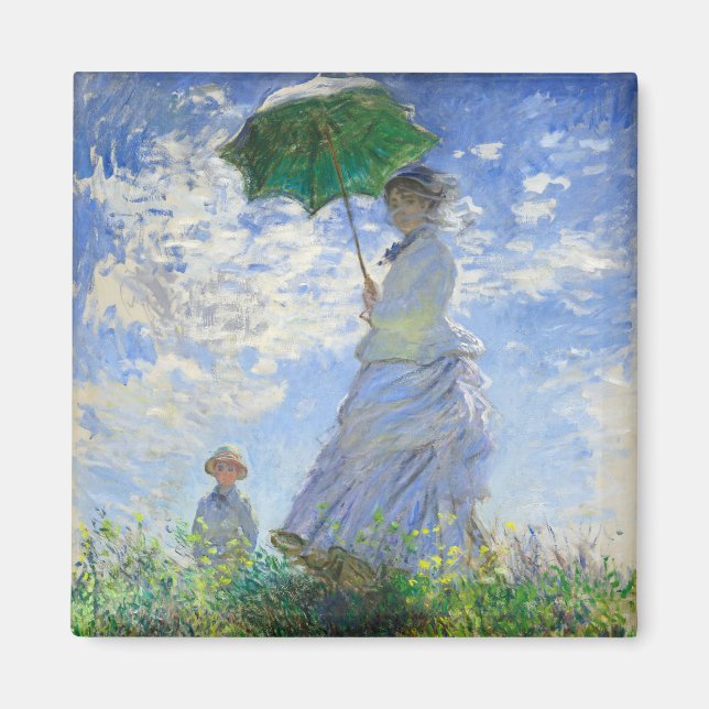 Woman with a Parasol, Madame Monet and Her Son Magnet (Front)