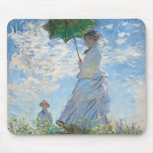 Woman with a Parasol, Madame Monet and Her Son Mouse Mat (Front)