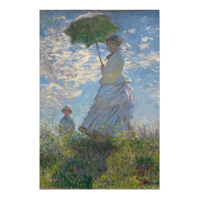 Woman with a Parasol - Madame Monet and Her Son Photo Print (Front)