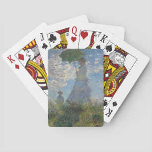 Woman with a Parasol - Madame Monet and Her Son Playing Cards