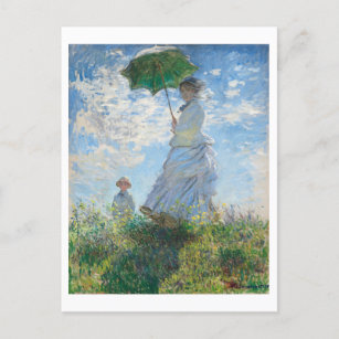 Woman with a Parasol, Madame Monet and Her Son Postcard