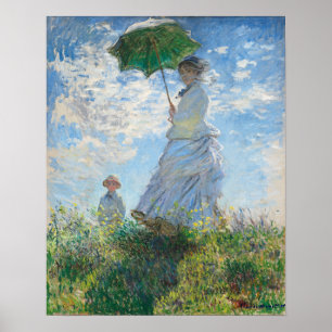Woman with a Parasol, Madame Monet and Her Son Poster