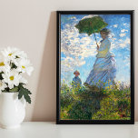 Woman with a Parasol - Madame Monet and Her Son Poster<br><div class="desc">At its purest, impressionism was attuned to landscape painting, a subject Monet favored. In Woman with a Parasol – Madame Monet and Her Son, his skill as a figure painter is equally evident. The artist intended the work to convey the feeling of a casual family outing rather than a formal...</div>