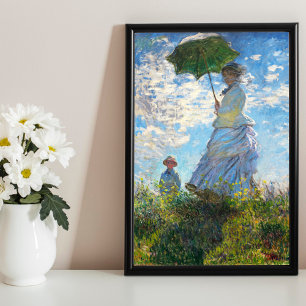 Woman with a Parasol - Madame Monet and Her Son Poster